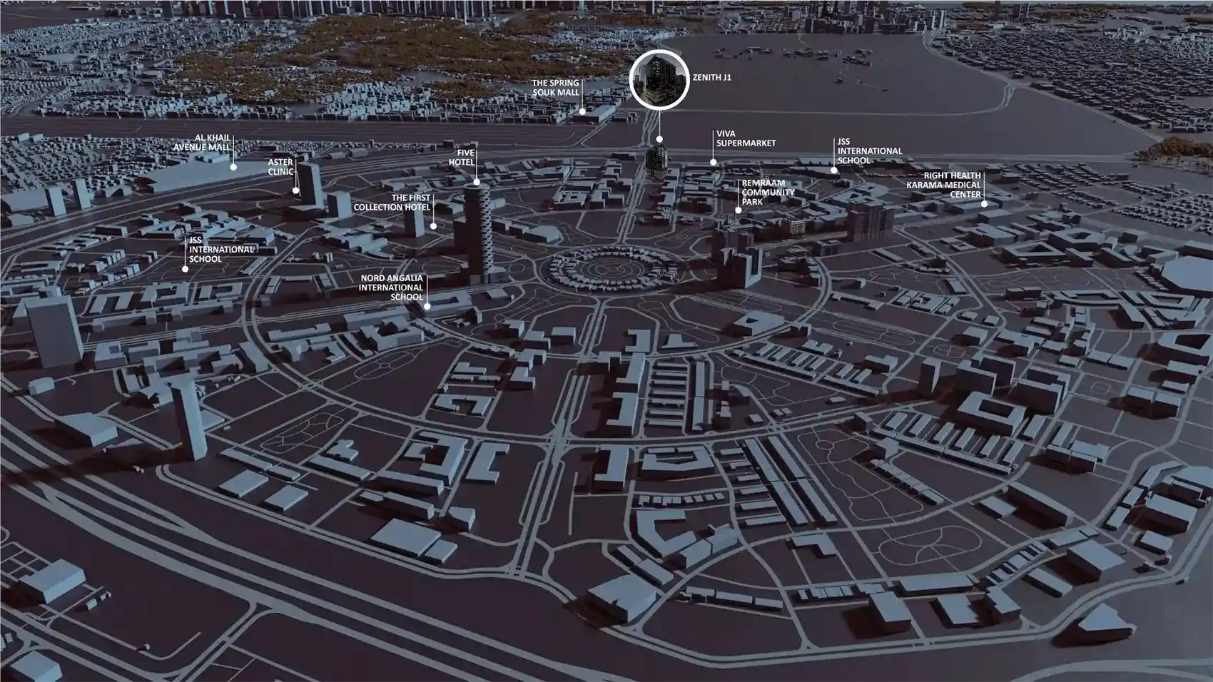 Location of Zenith J1 Tower J