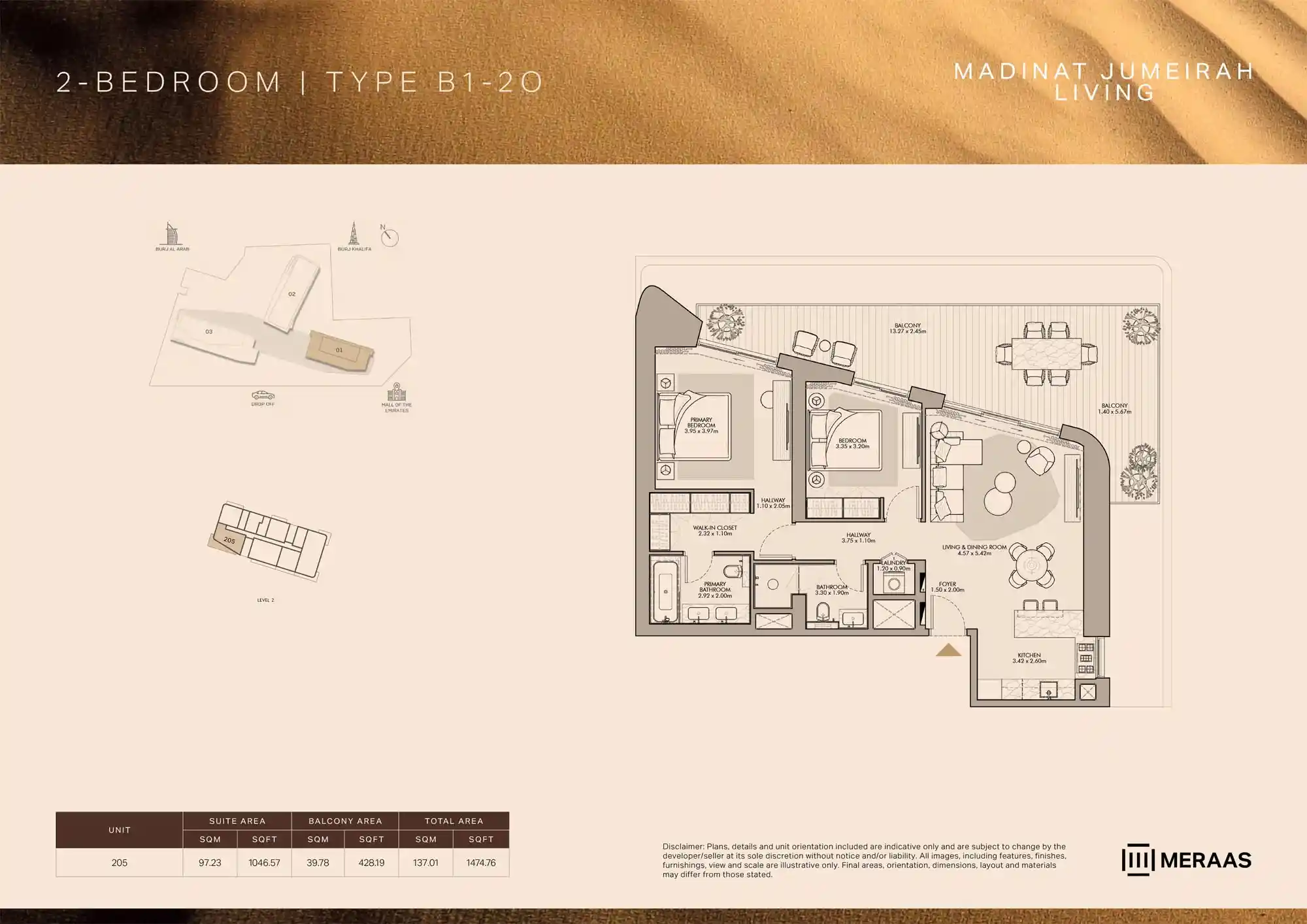 LEVEL 2 (TYPE B1 - 2O - Unit 205)