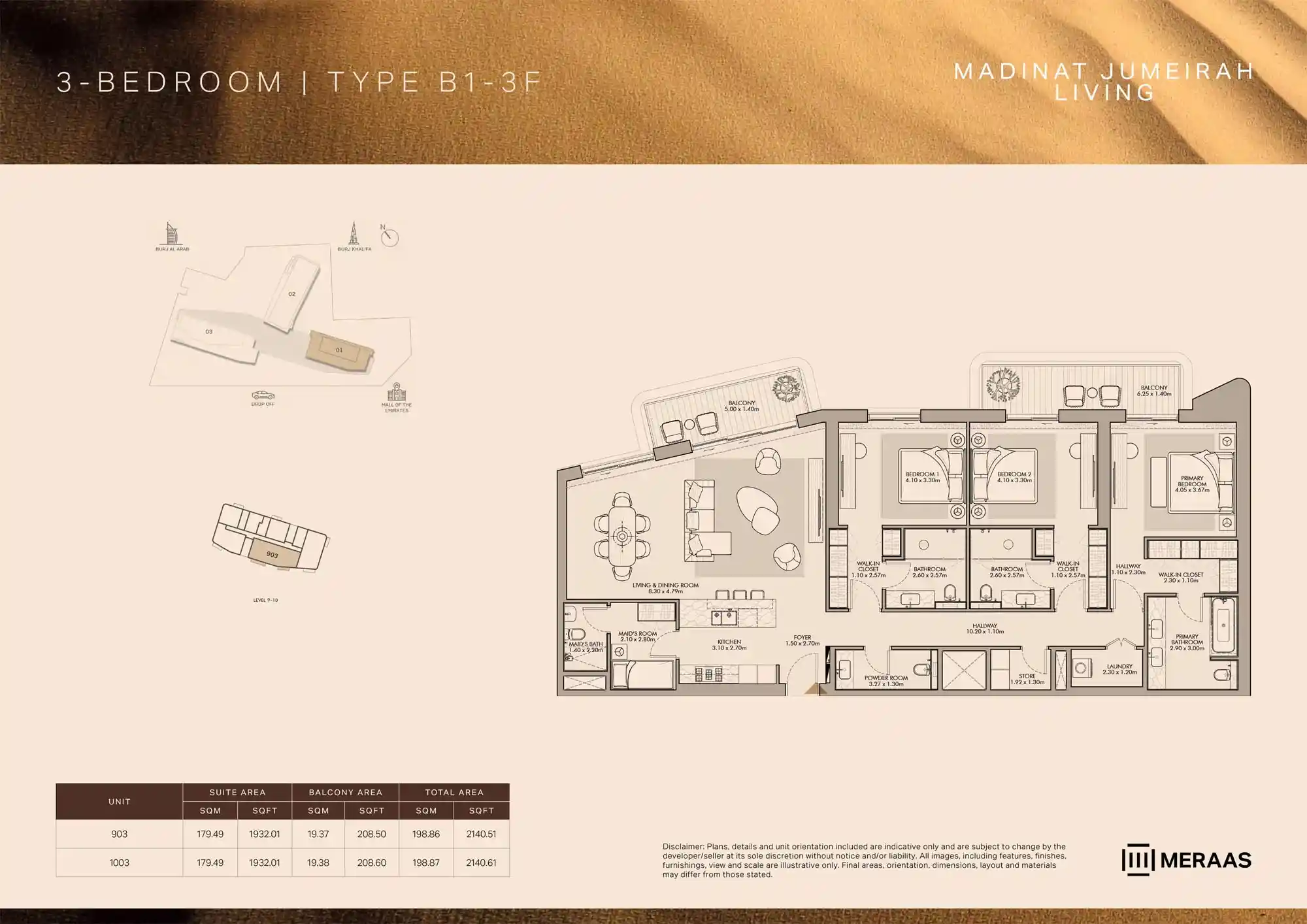 LEVEL 9 & 10 (TYPE B1 - 3F - Unit 903 & 1003)
