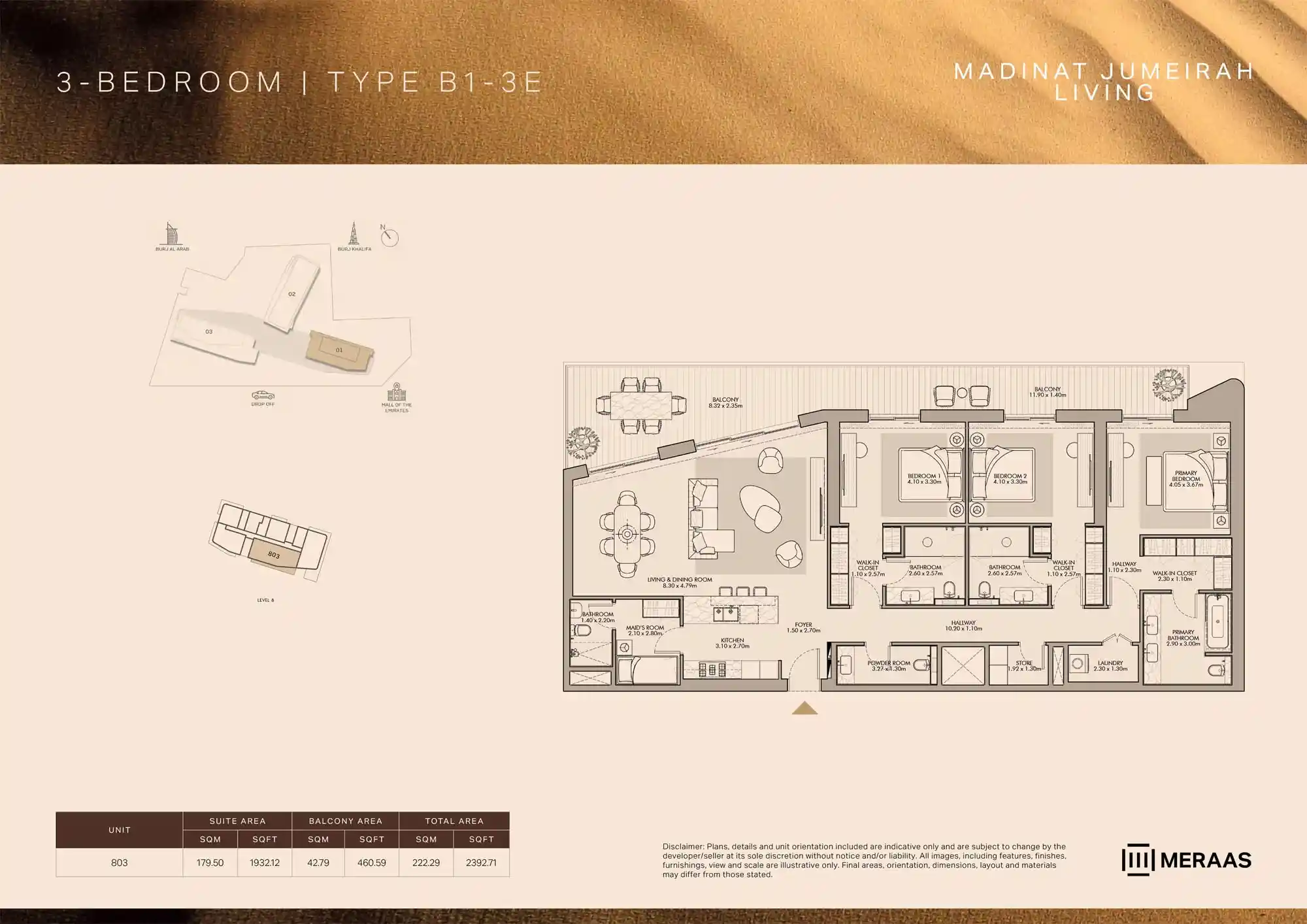 LEVEL 8 (TYPE B1 - 3E - Unit 803)
