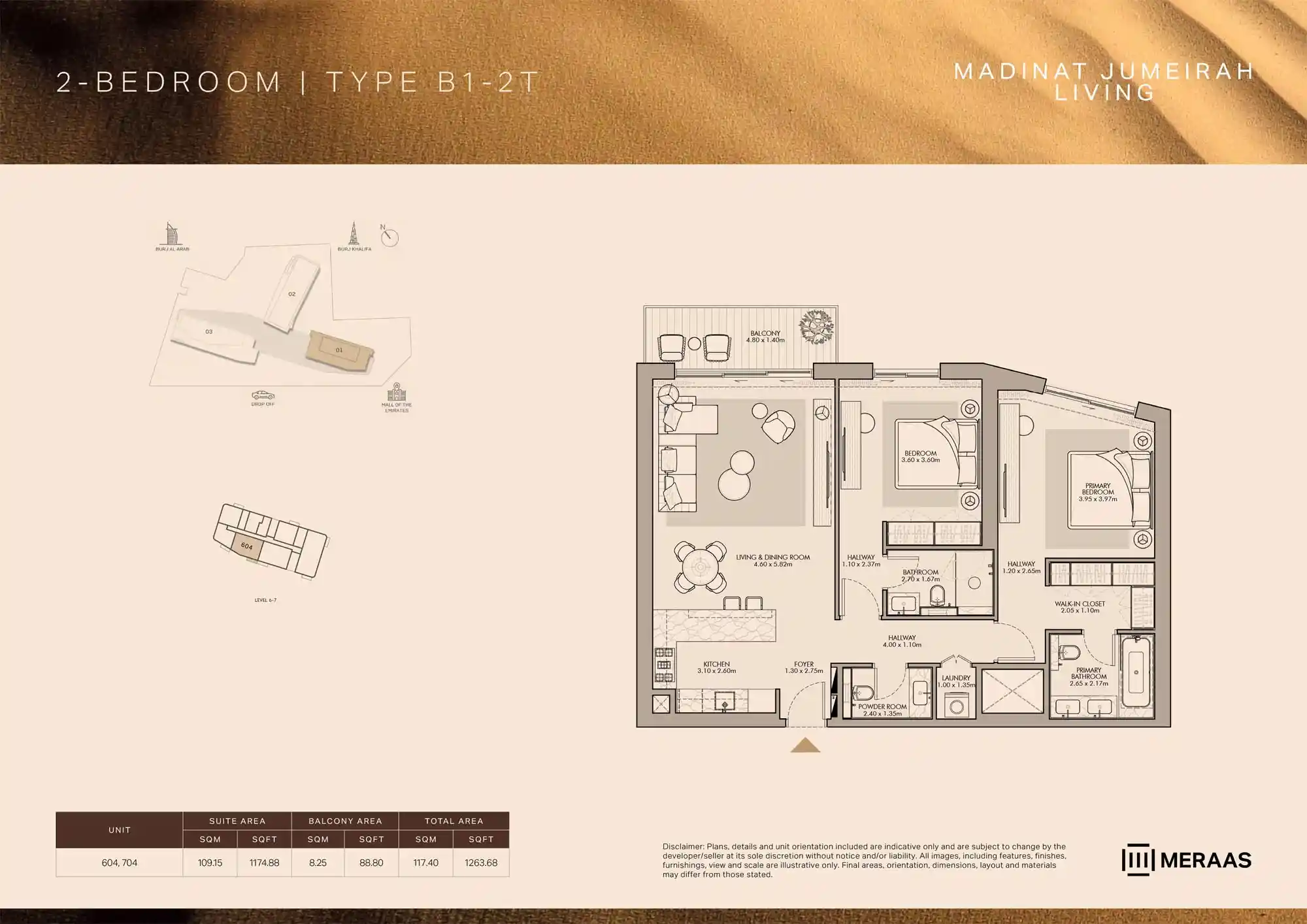 LEVEL 6 & 7 (TYPE B1 - 2T - Unit 604 & 704)