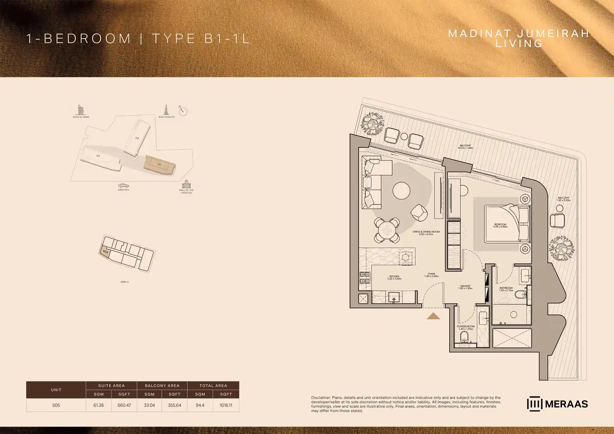 LEVEL 5 (TYPE B1 - 1L - UNIT 505)