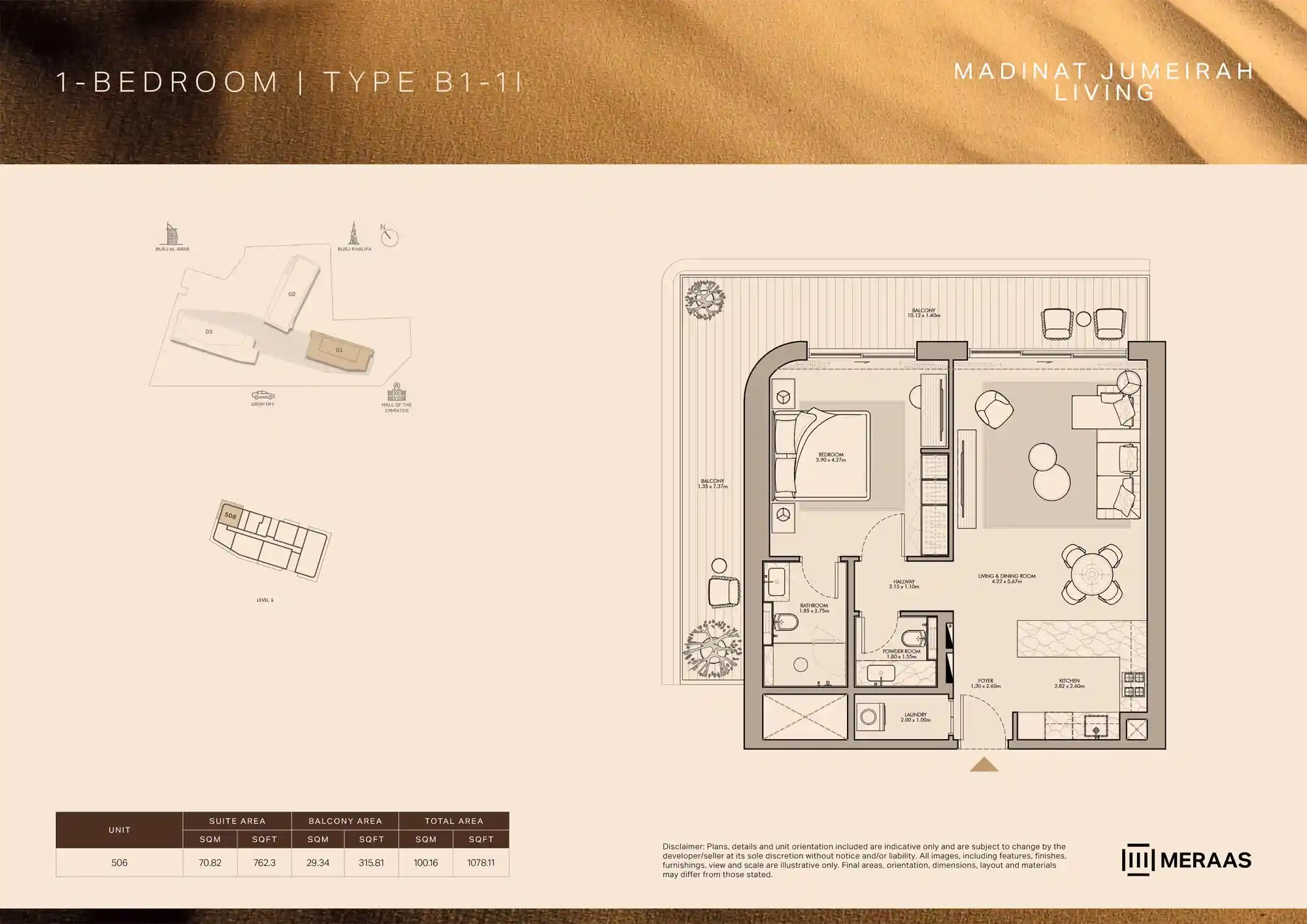 LEVEL 5 (TYPE B1 - 1I - UNIT 506)