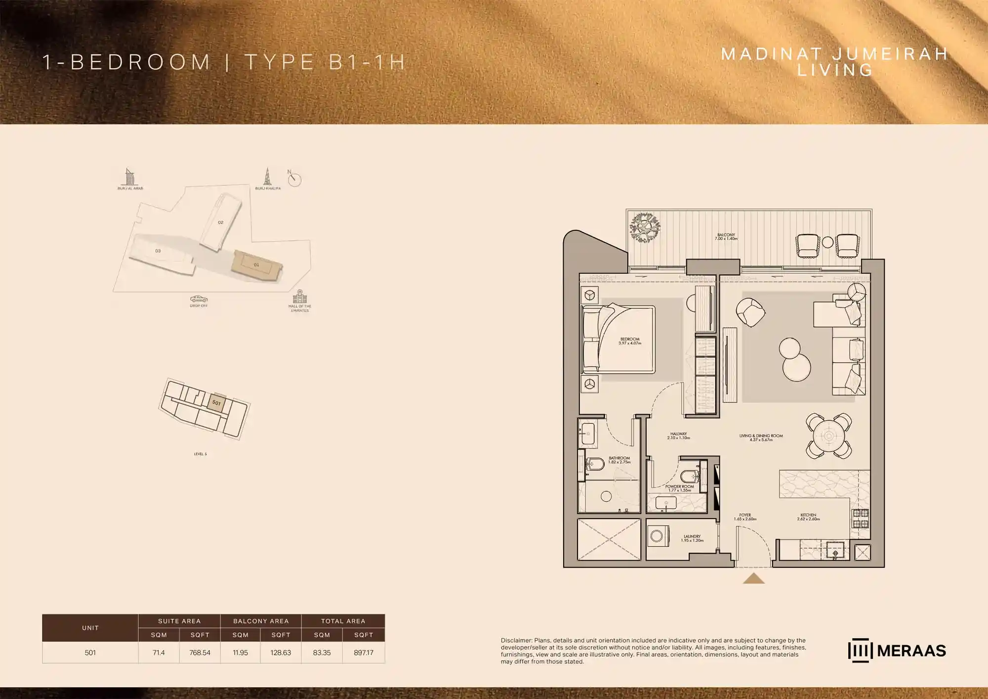 LEVEL 5 (TYPE B1 - 1H - UNIT 501)