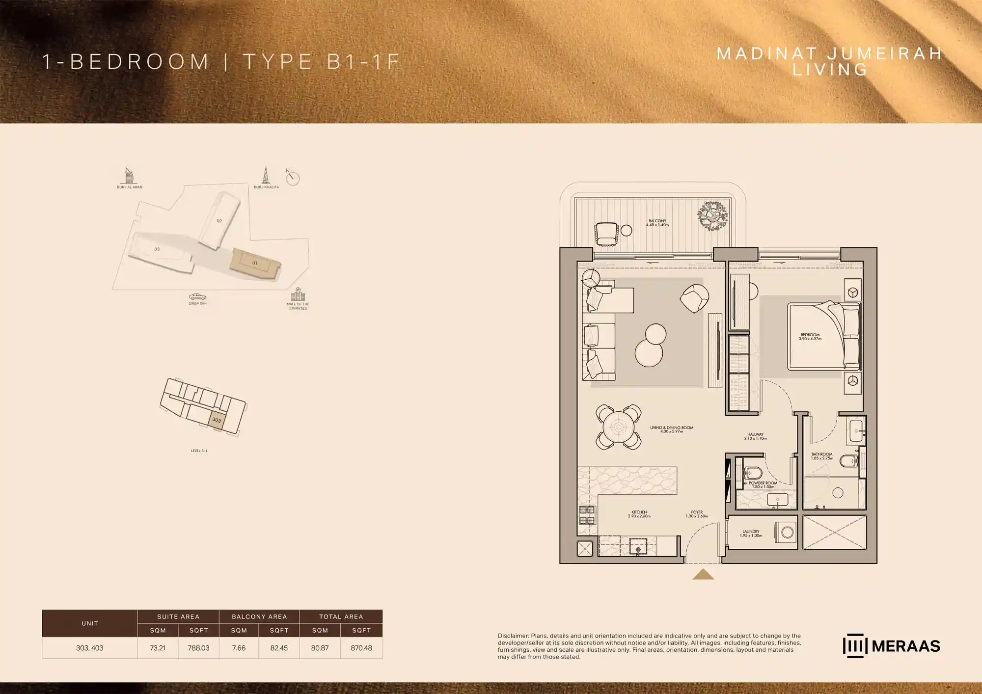LEVEL 3 & 4 (TYPE B1 - 1F - UNIT 303 & 403)