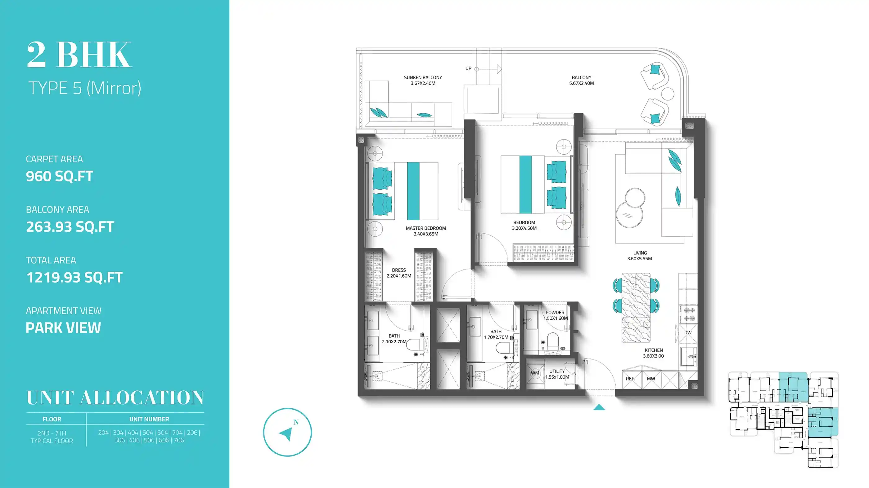Unit 204-706 Type 5 (Mirror)