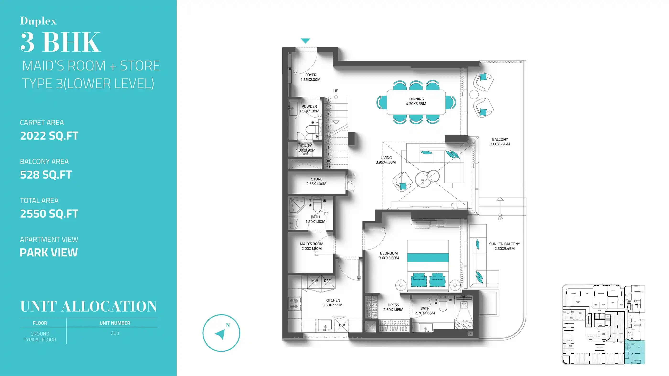Unit G03 Type 3 (Lower Level)