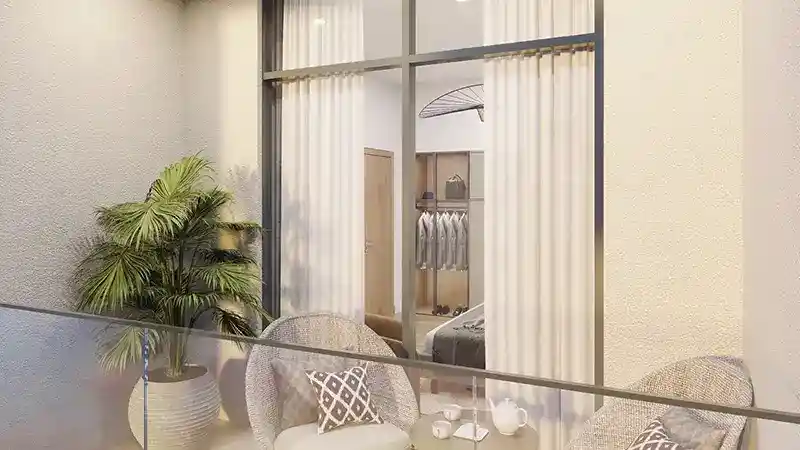 The Haven 3 Balcony Seating Area