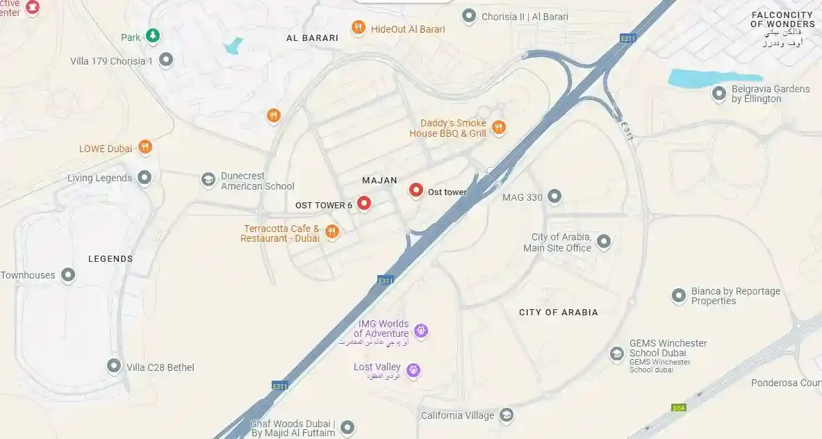 Location of Vincitore Wellness Estate 