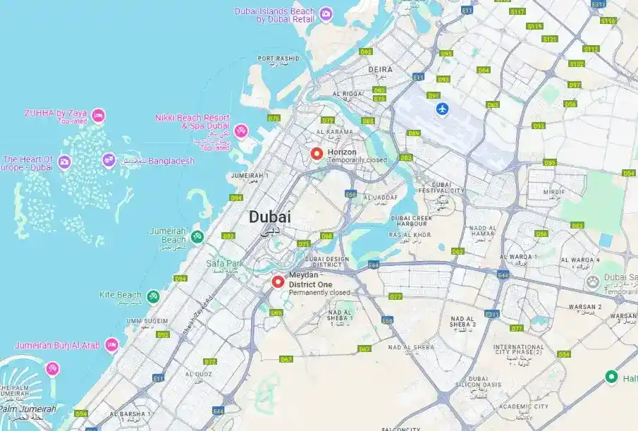 Location of Reserve Shore