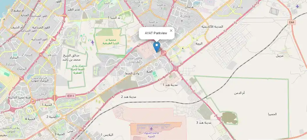 ayat-parkview-location-map