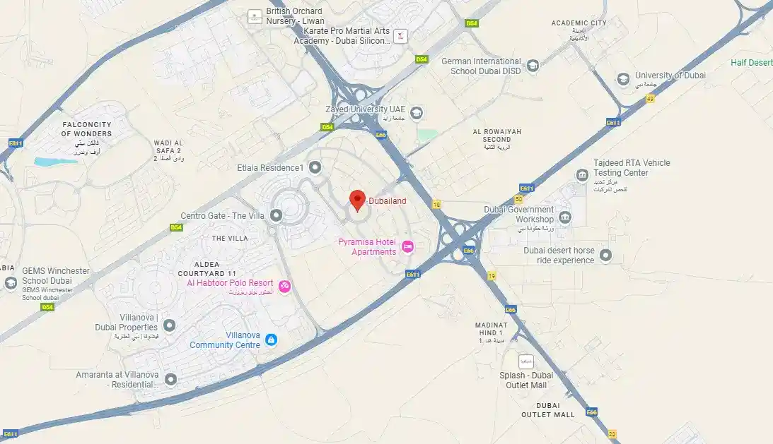 Location of Sakura Gardens