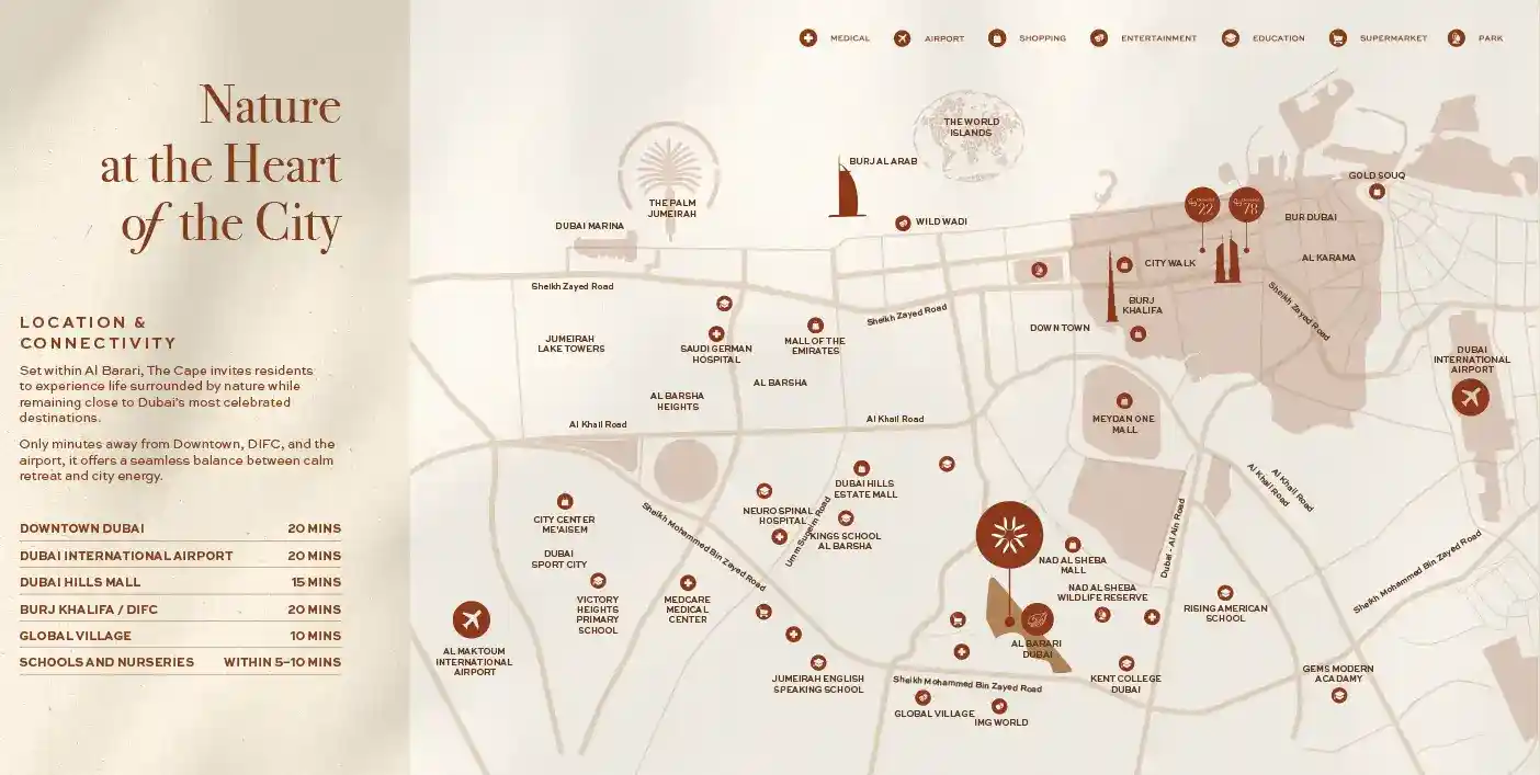 Location of The Cape