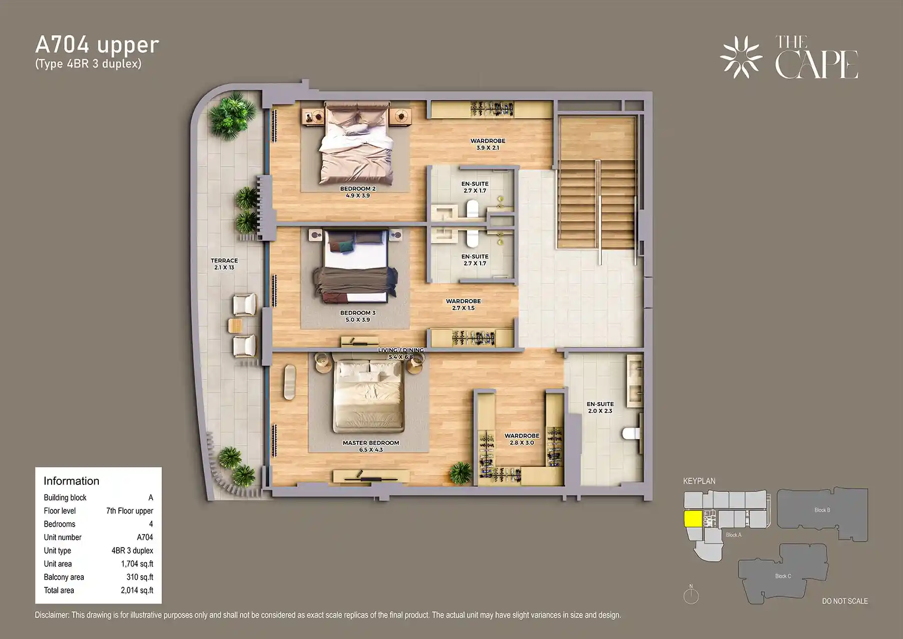 7th Floor Unit-A704 Upper (Type 4BR 3)