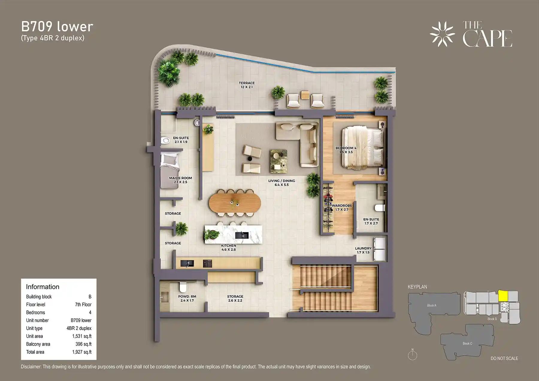 7th Floor Unit-B709 Lower (Type 4BR 2)