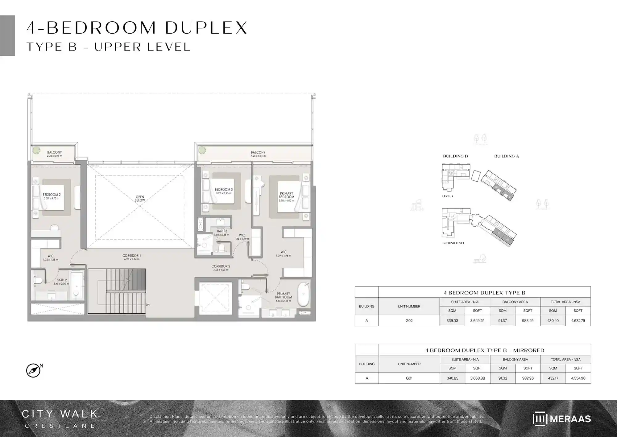 Ground & Level 1 (Type B & Type B Mirrored - Upper Level)