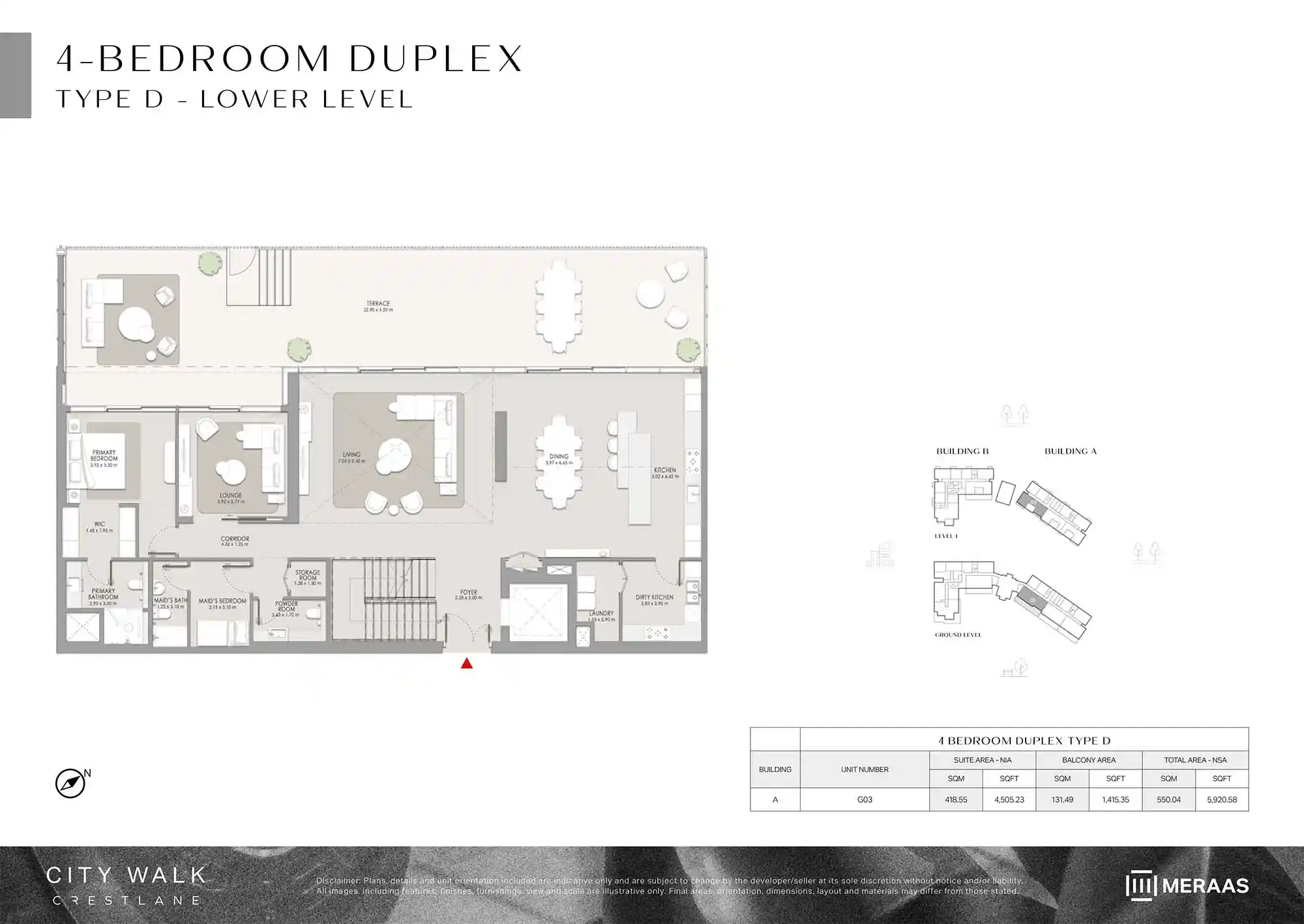 Ground & Level 1 (Type D - Lower Level)