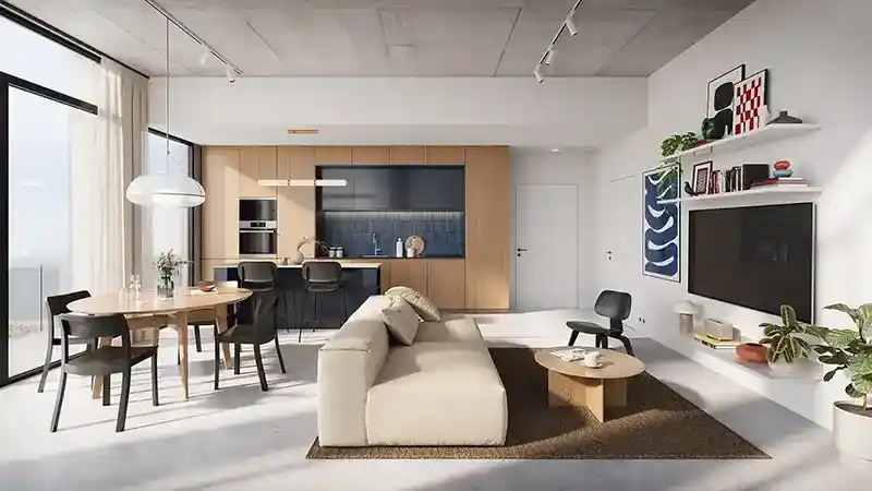 Enta Mina Residences Living & Dinning Area