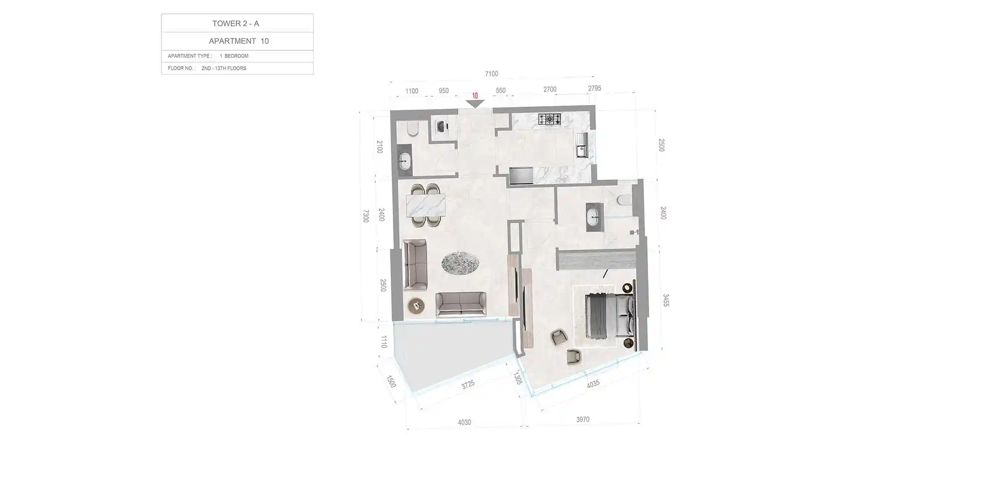 2nd-13th Floor (Unit 10)