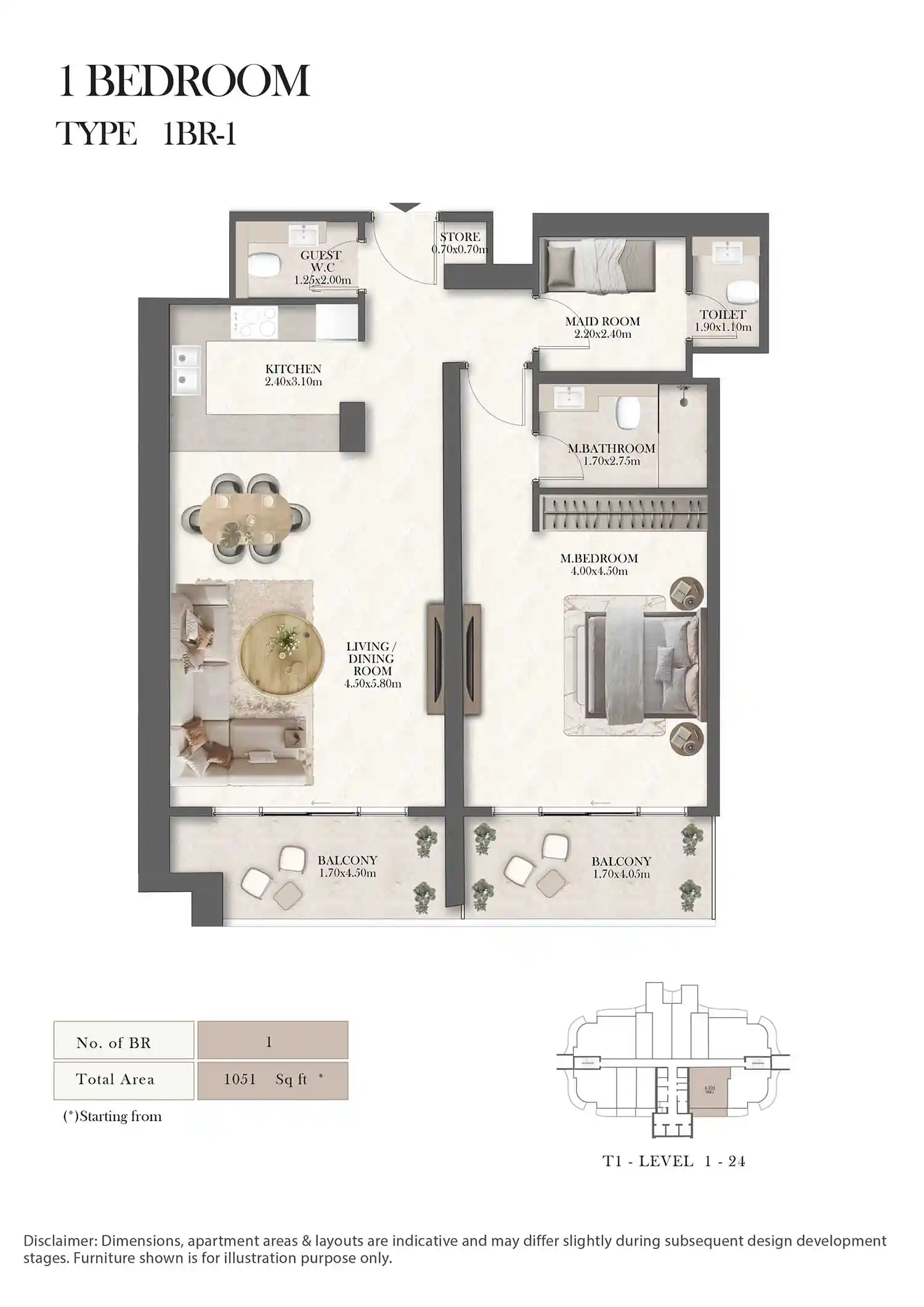 Level 1-24 (Type 1BR-1)