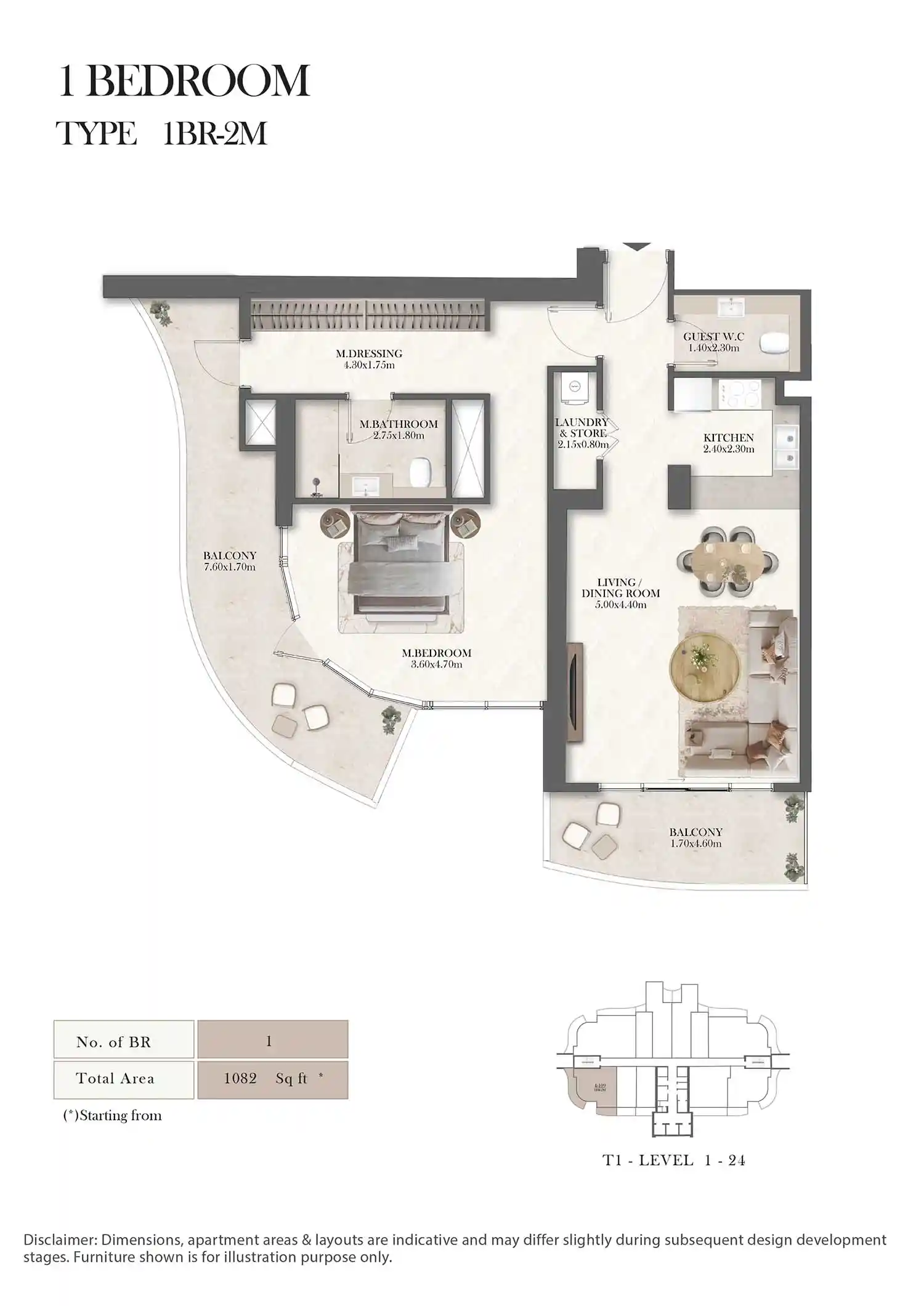 Level 1-24 (Type 1BR-2M)