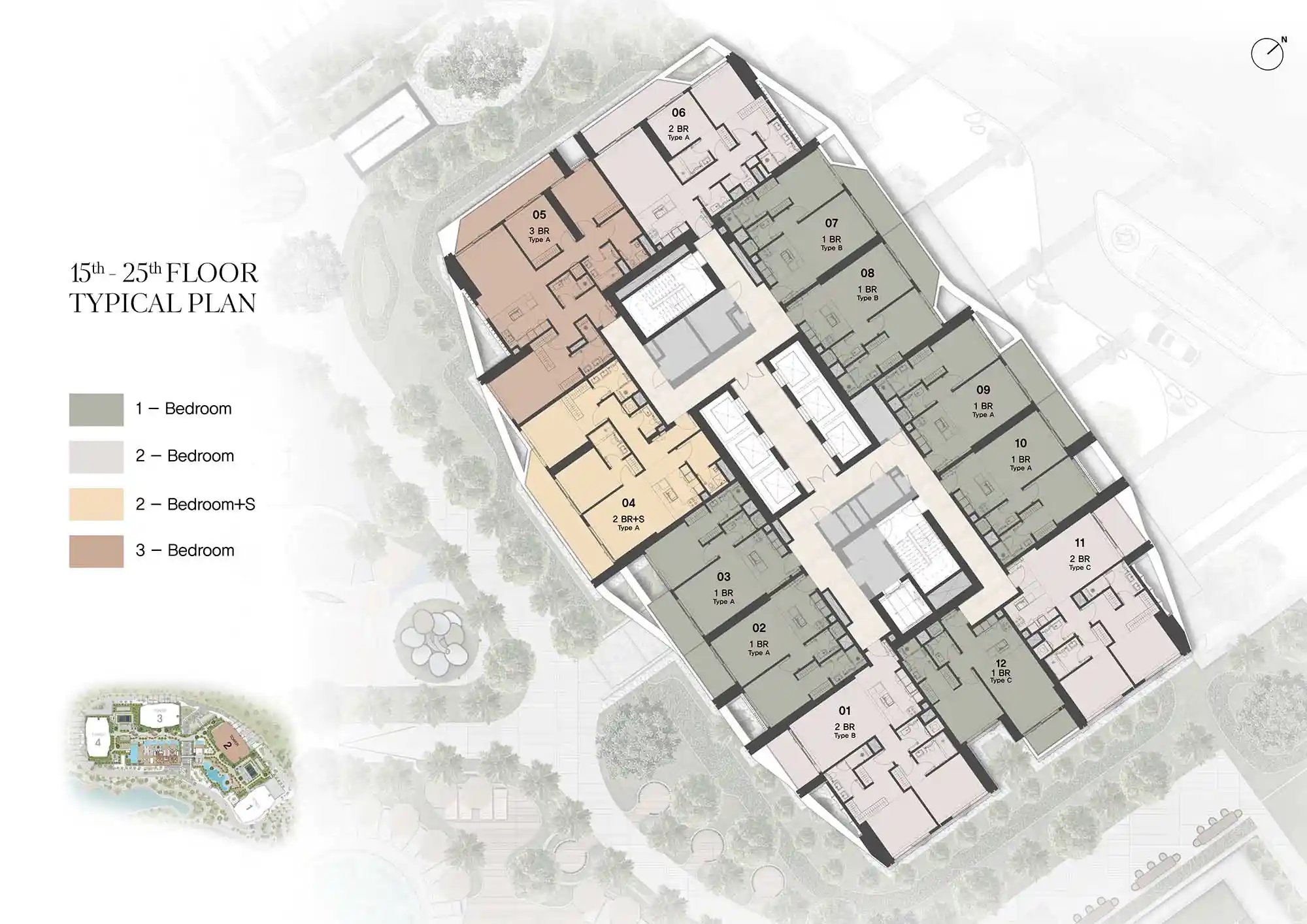 1st - 25th Floor (Type A)