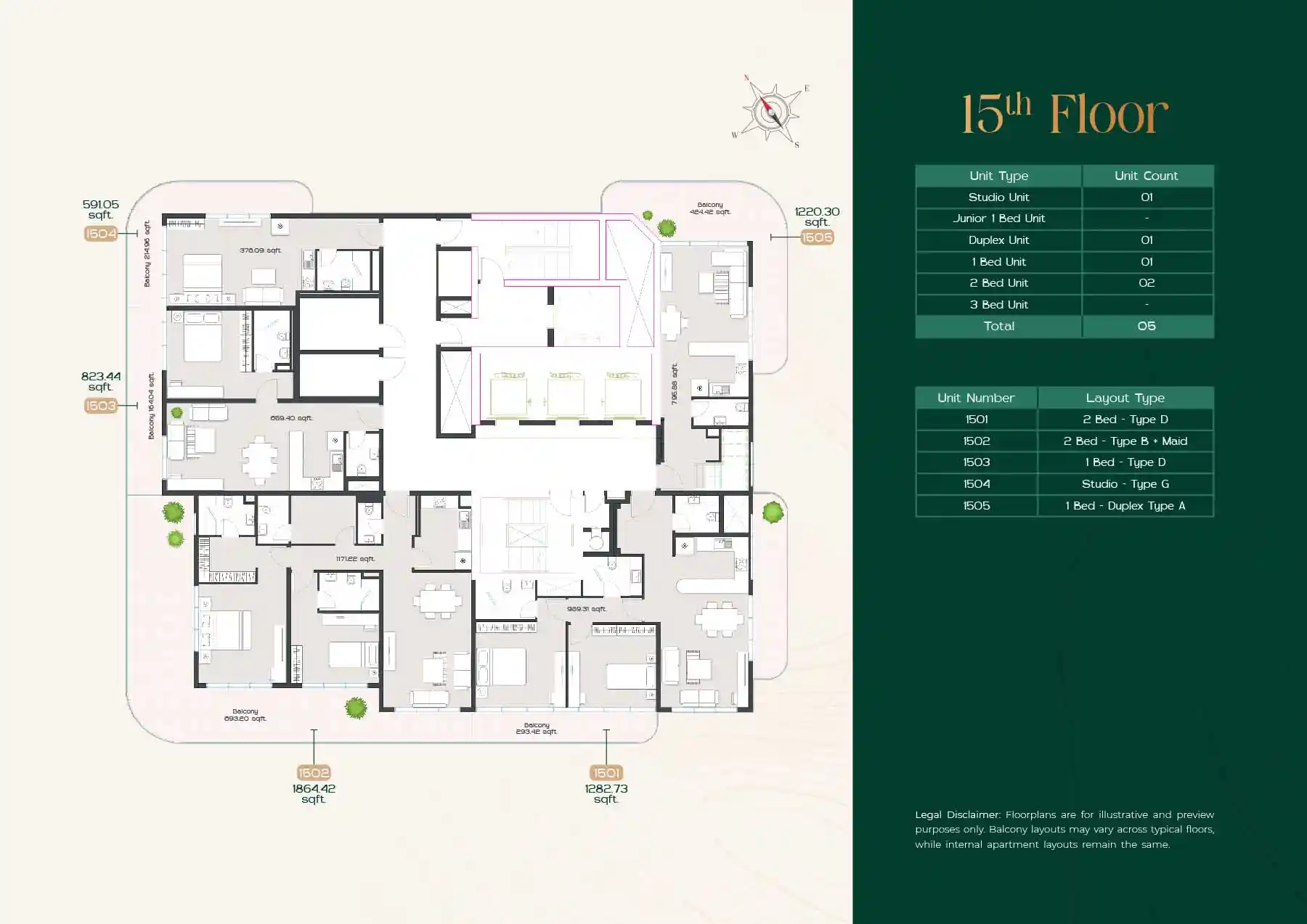 15th Floor (Unit 1501-1505)