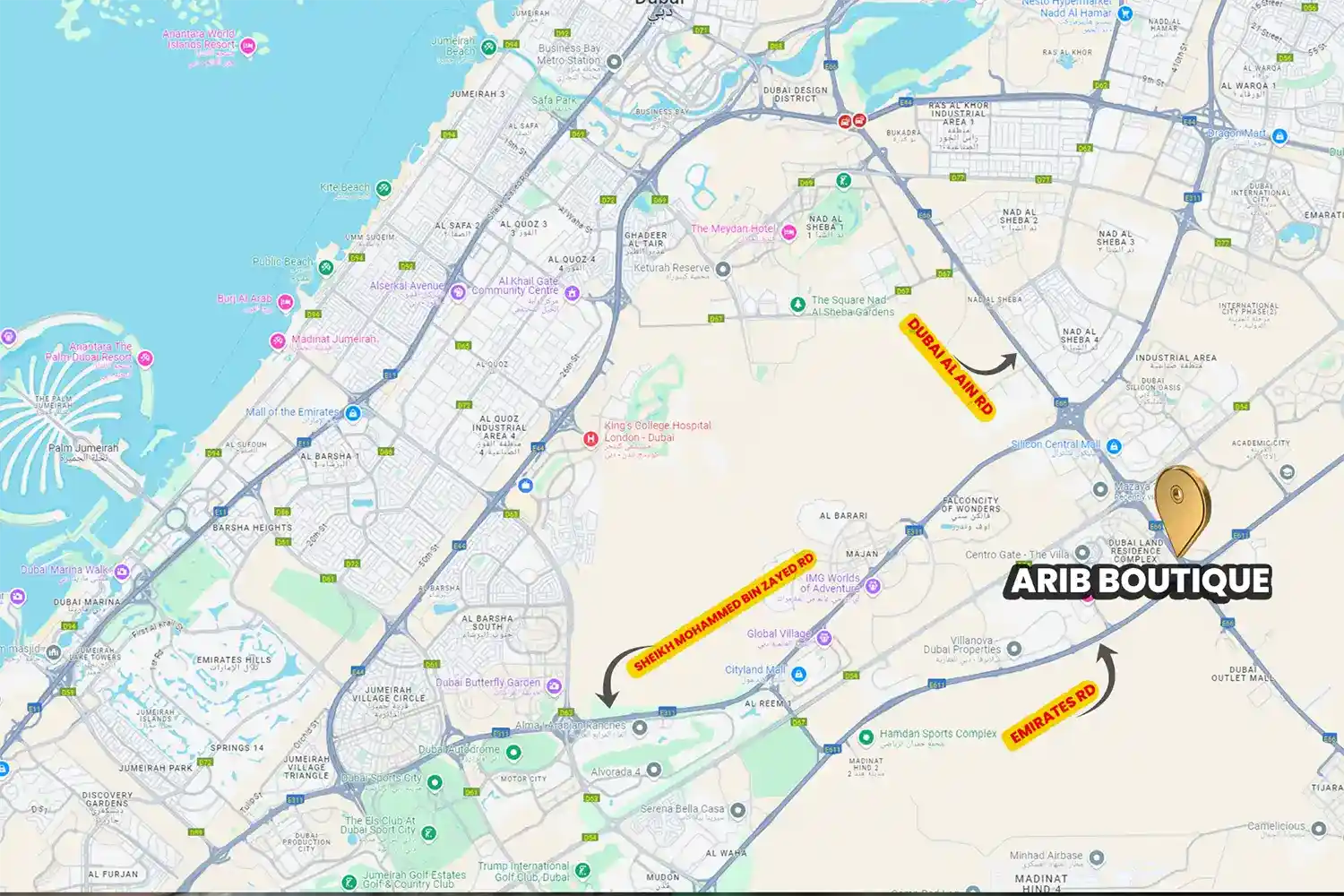 arib-boutique-location-map
