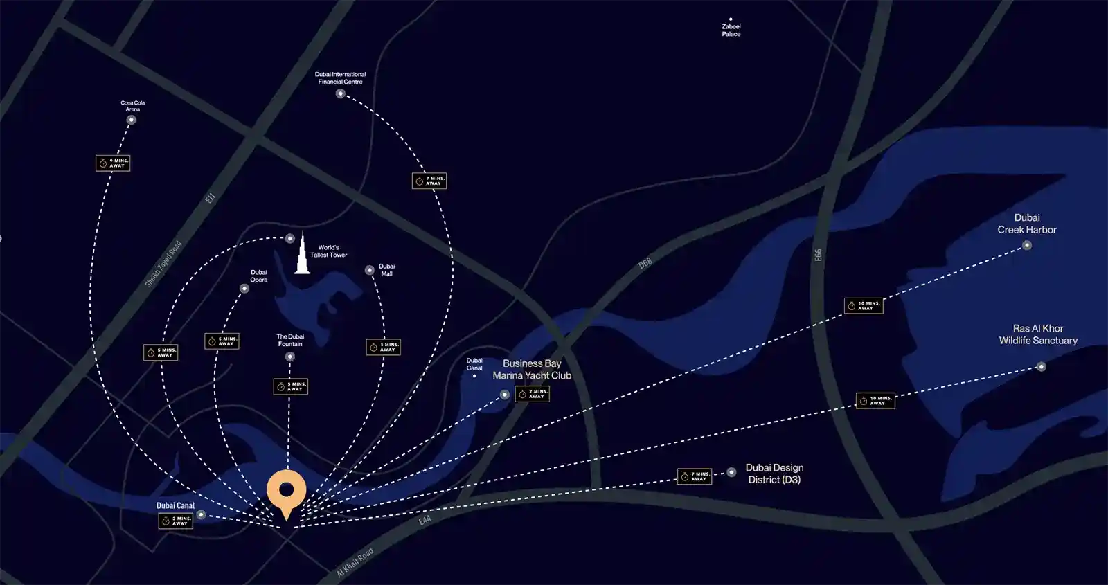 Location of Binghatti Skyrise Phase 3