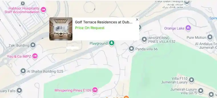 Location of Golf Terrace Residences