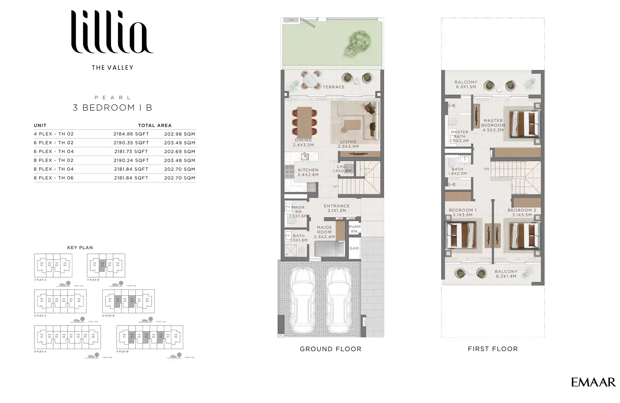 3 Bedroom B, Pearl Mirrored