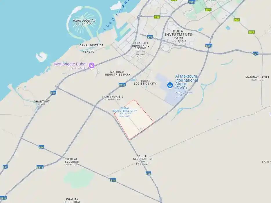 Location of Al Haseen Residences 4