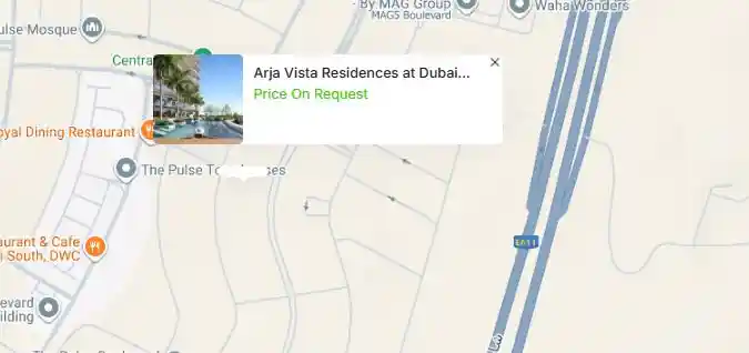 Location of Arja Vista Residences