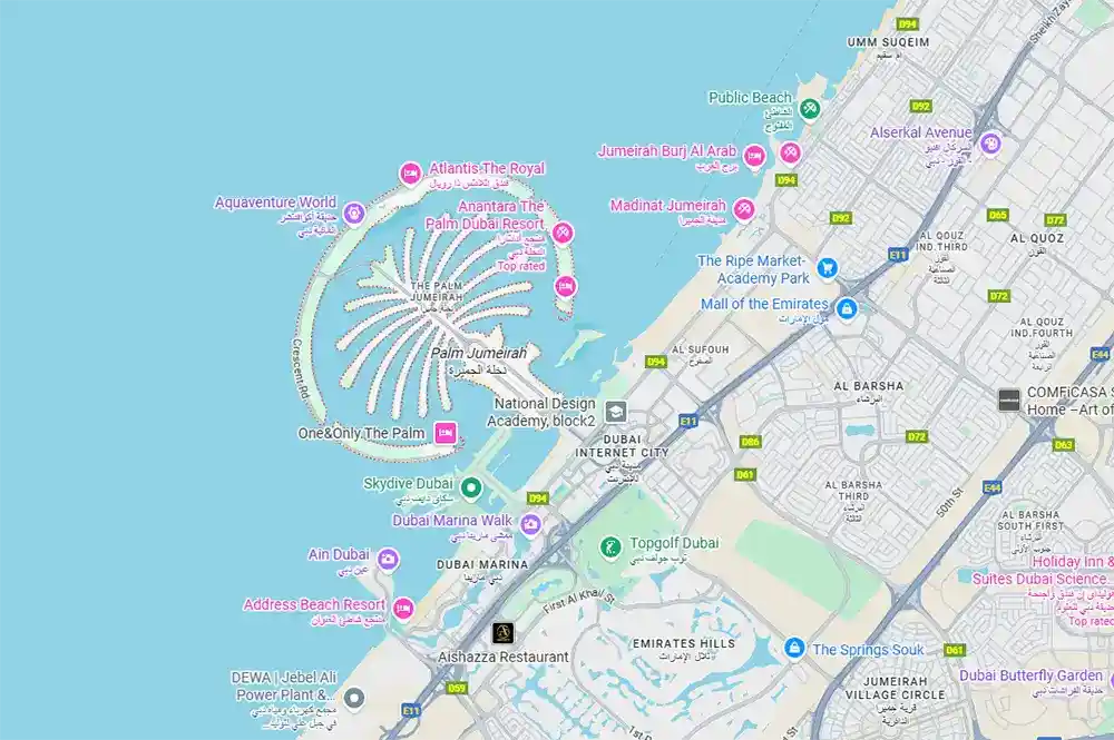 Location of Della X Residence 