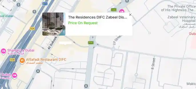 Location of Residences DIFC Zabeel District 