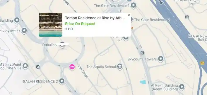 Location of Tempo Residence