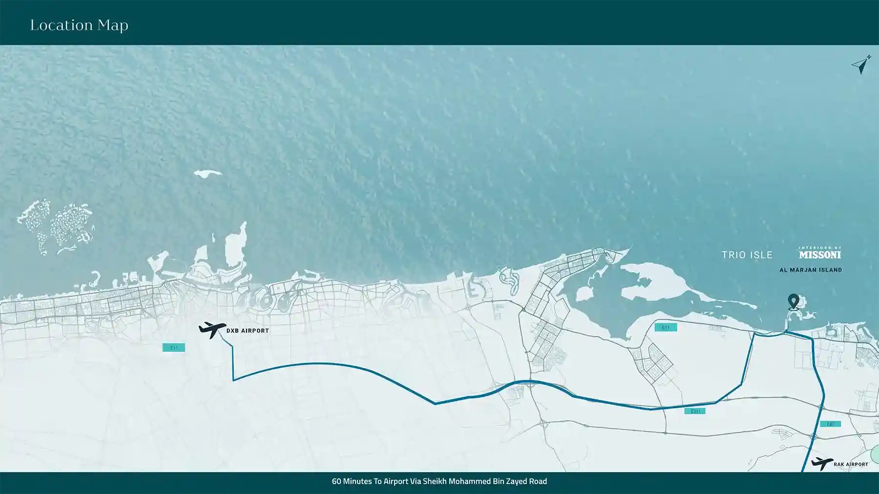 Location of Trio Isle Tower B