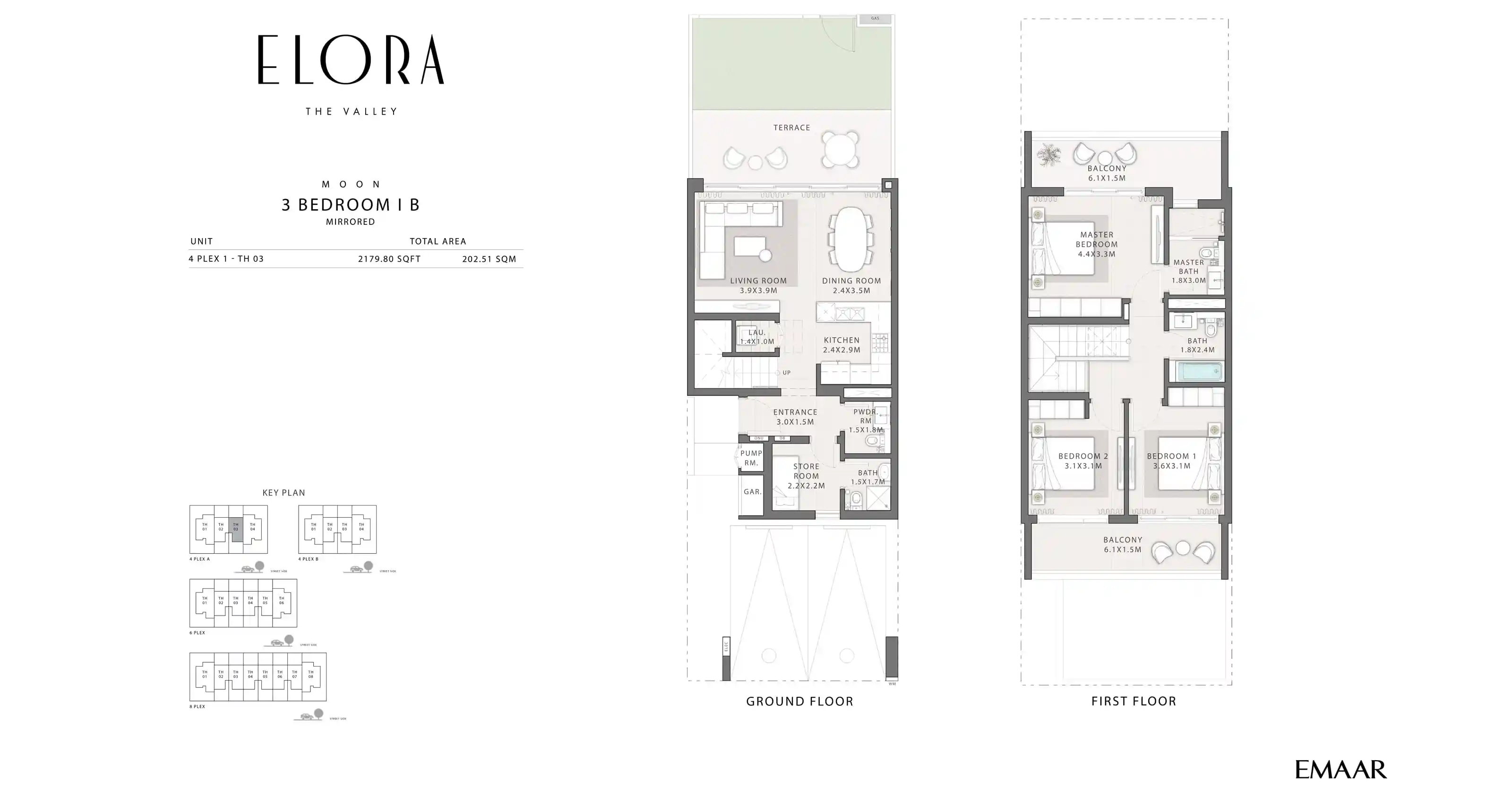 Moon, 3 Bedroom B, Mirrored