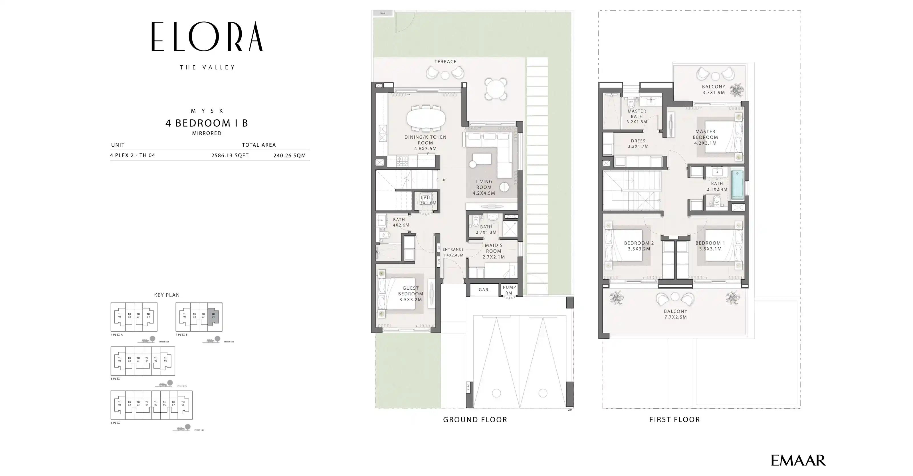 Mysk, 4 Bedroom B, Mirrored
