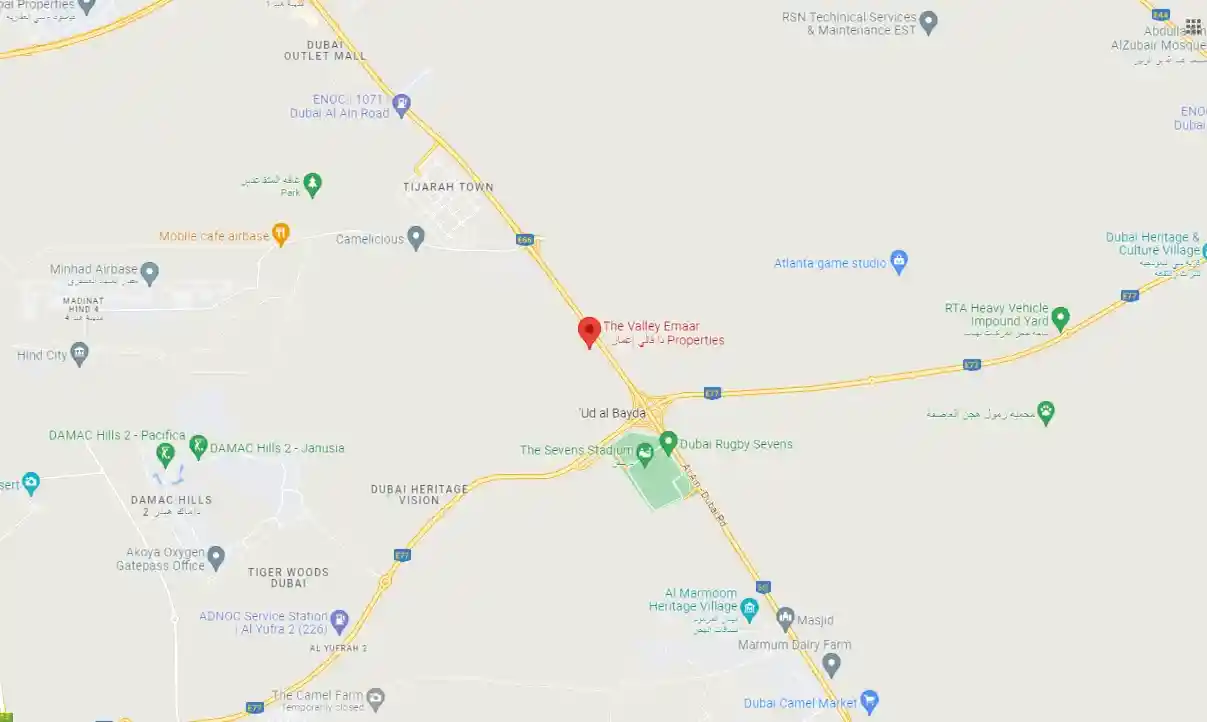 Location of Rivana at The Valley