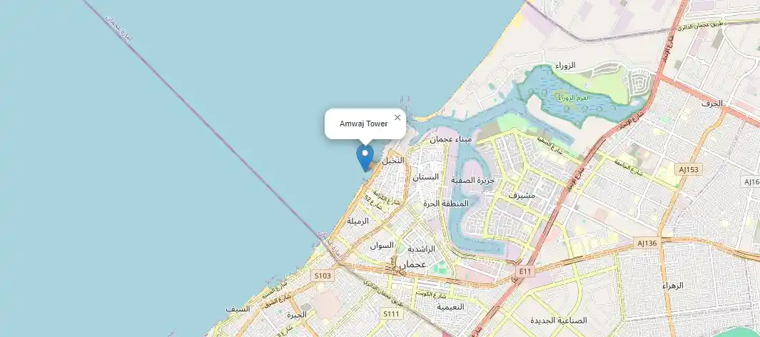 amwaj-tower-location-map