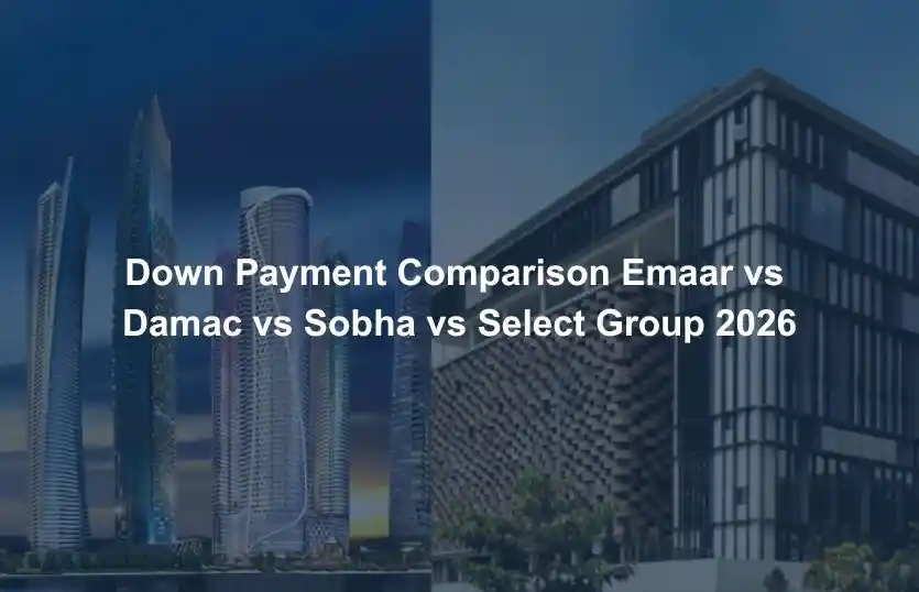 Down Payment Comparison Emaar vs Damac vs Sobha vs Select Group 2026