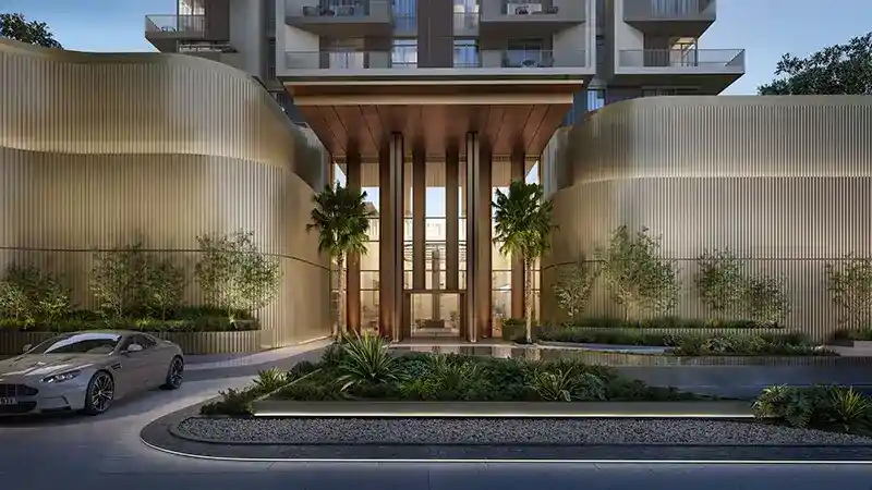 Teal Tower Entrance View