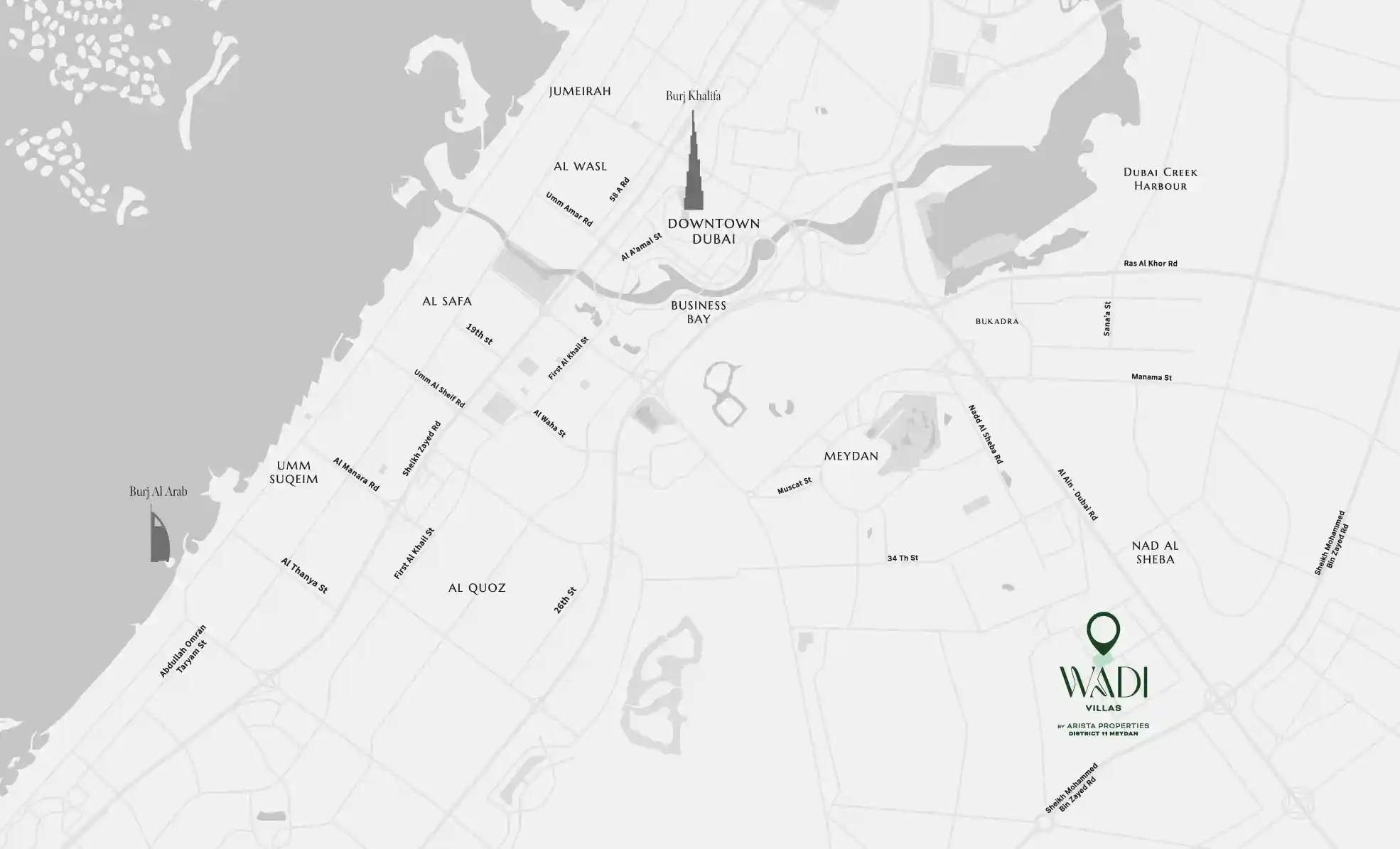 Location of Wadi Villas