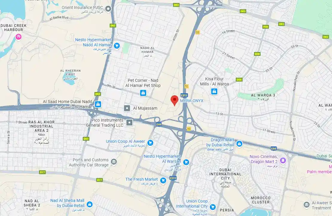 Location of Myra Onyx