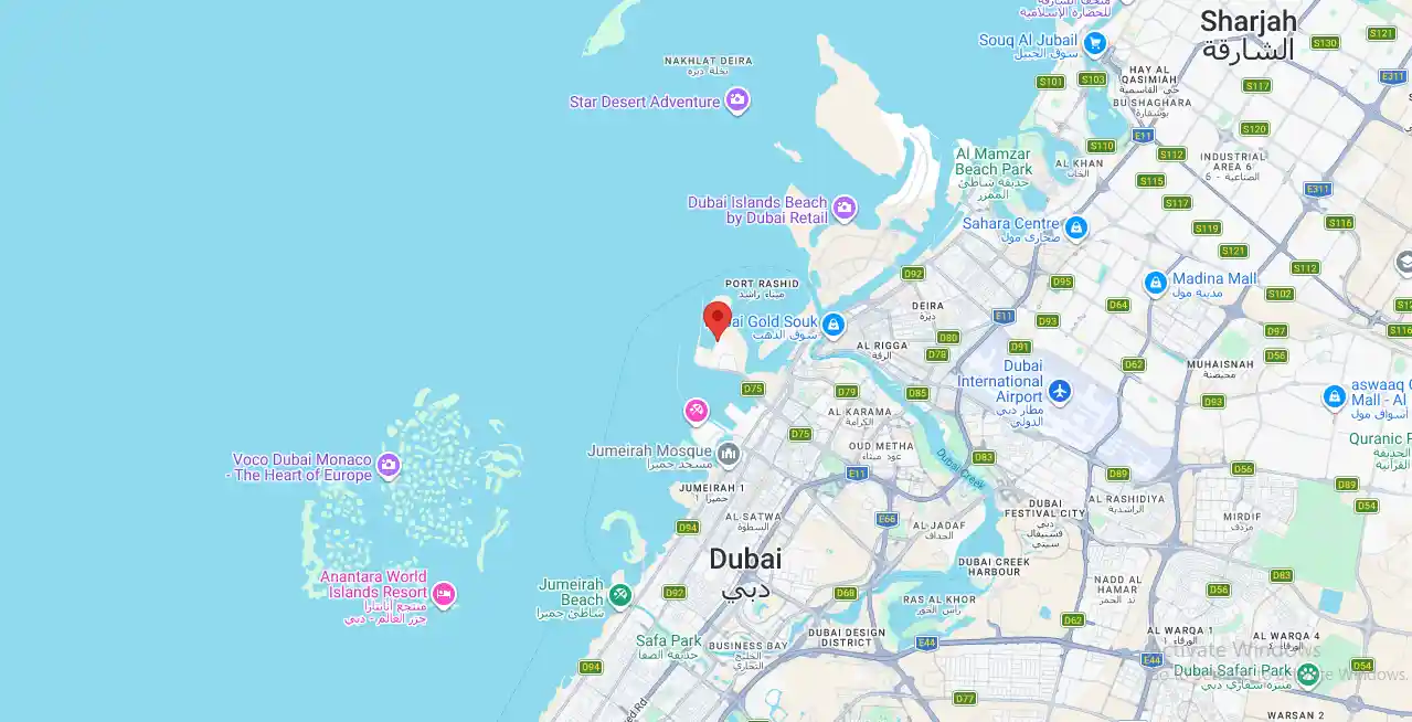 aria-tower-location-map