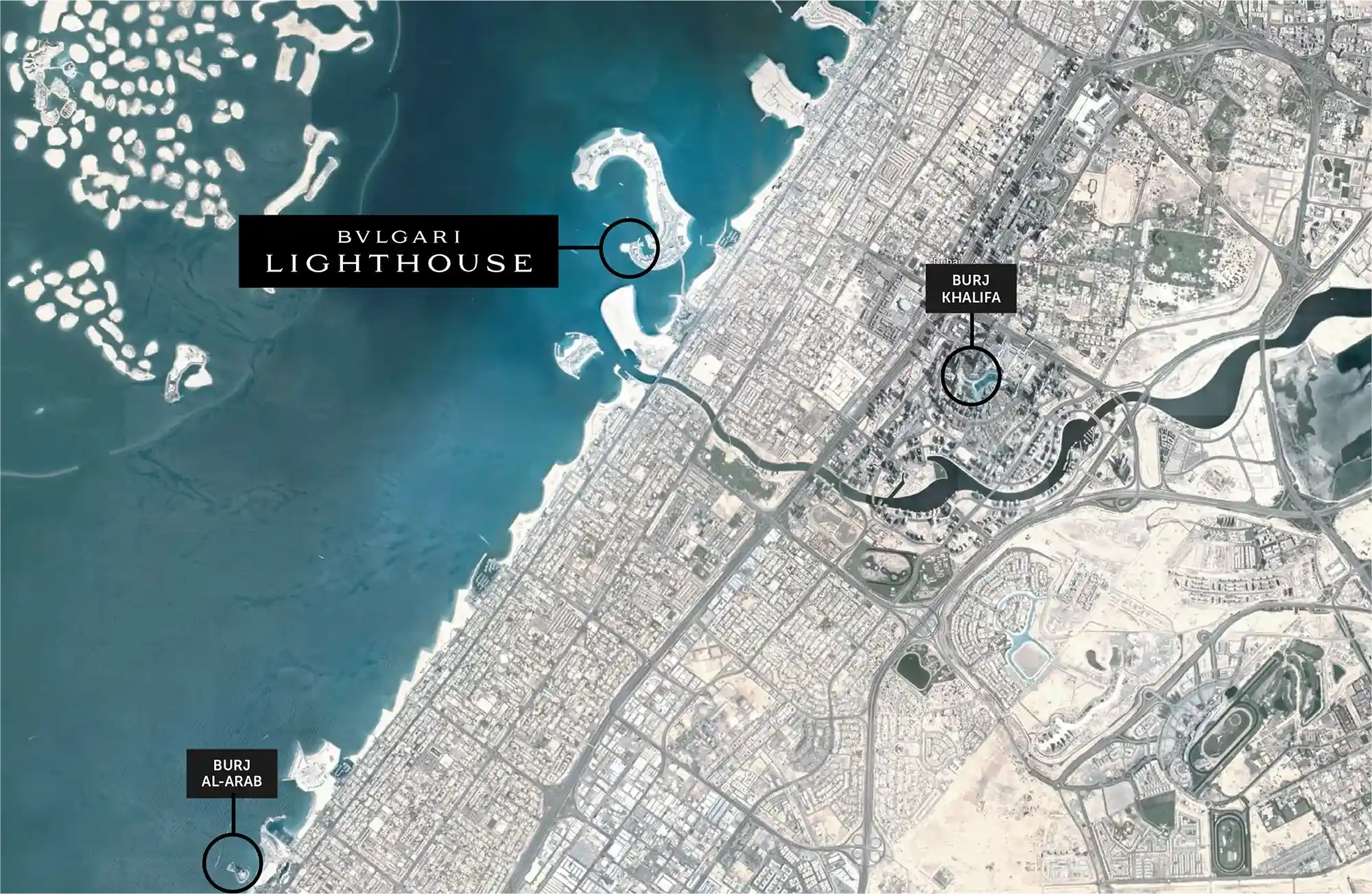 Location of Bvlgari Lighthouse