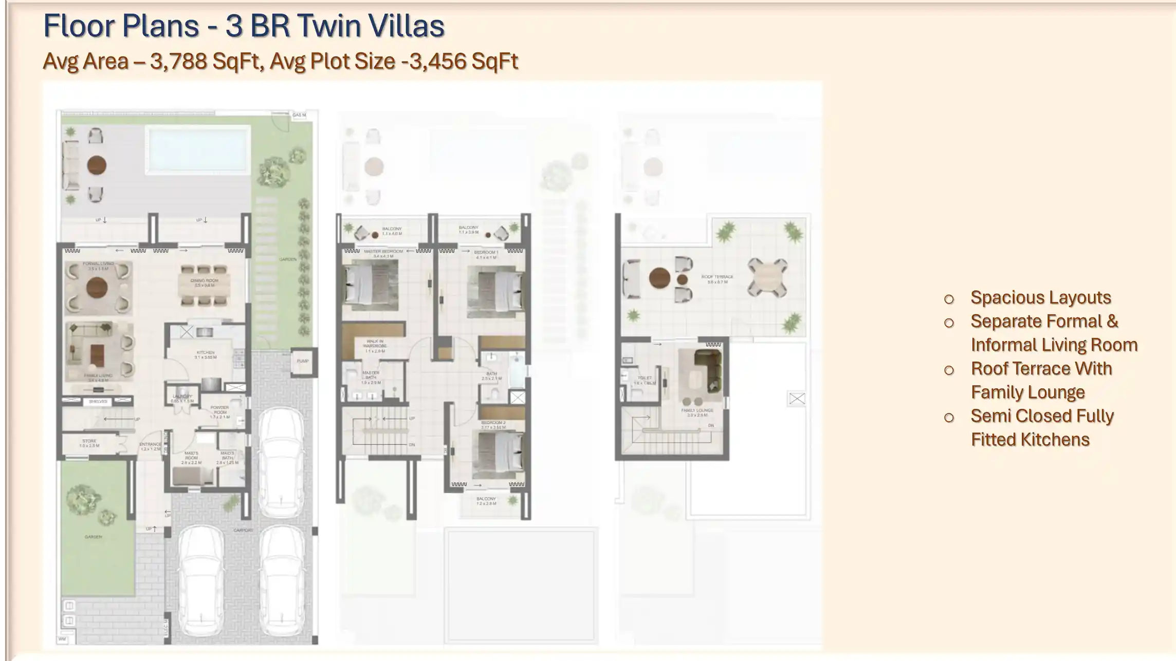 3 Bedroom Twin Villas