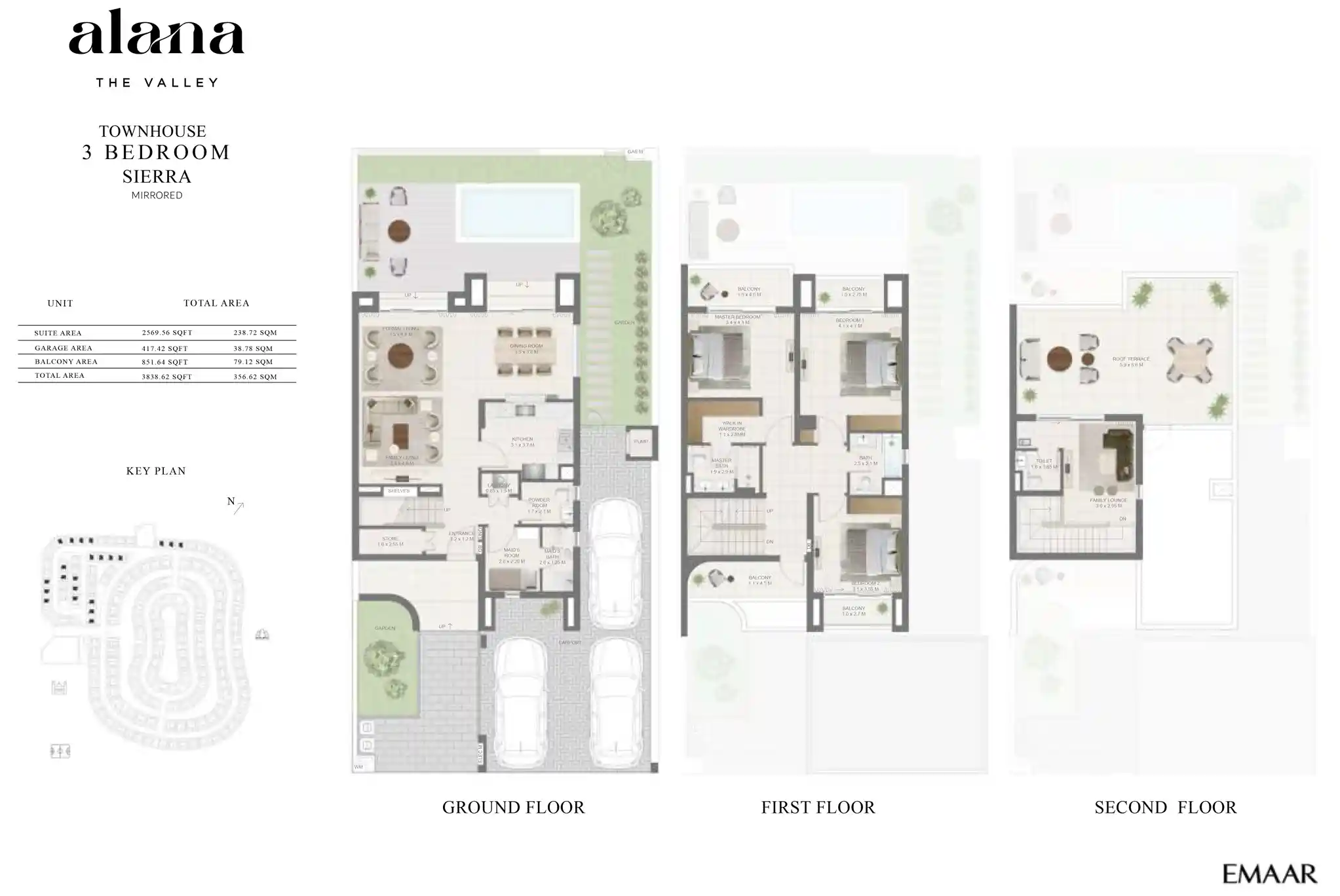3 Bedroom, SIERRA MIRRORED