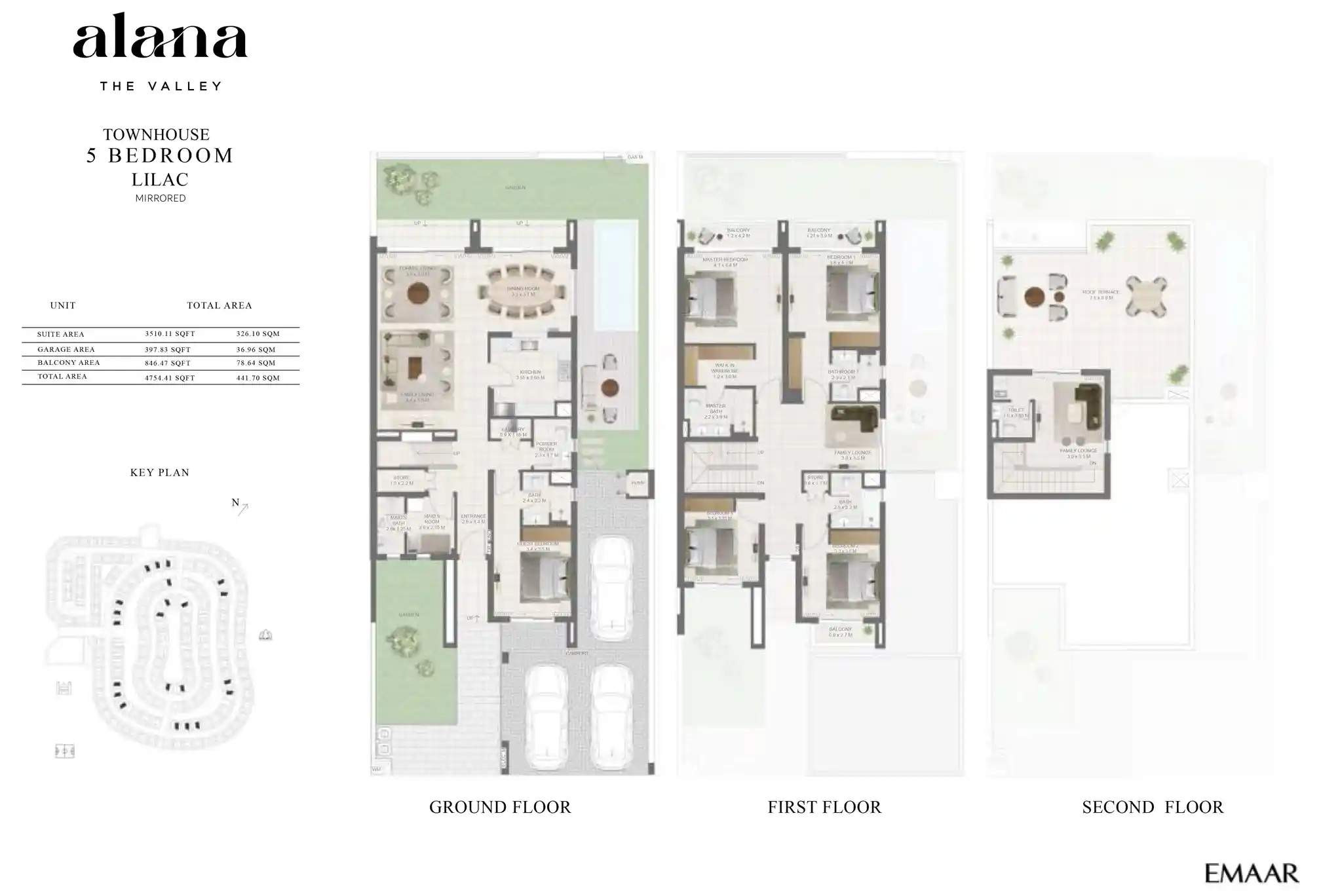 5 Bedroom, LILAC MIRRORED